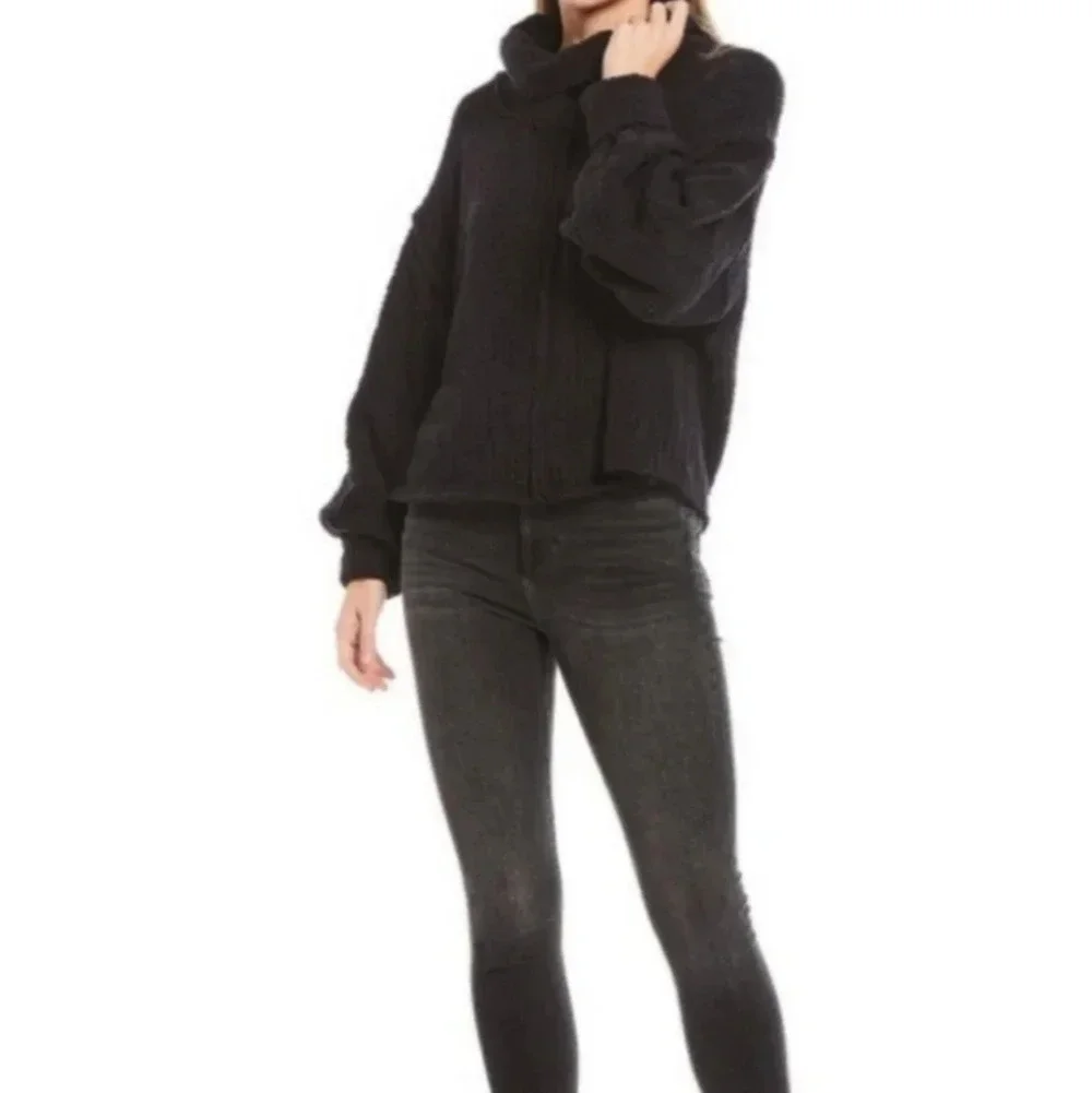 NWT Free People Black Be Yours Sweater L